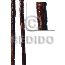 antique dark horn tube with groove 19mmx8mm
