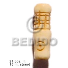 natural bone tube with groove 19mmx8mm 