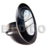 big accent haute hippie oval 37mmx23mm  adjustable metal ring 