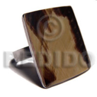 big accent haute hippie square 28mmx28mm  adjustable metal ring