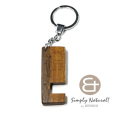 robles hard wood phone stand in chrome keychain 64mm x 24mm x 5mm