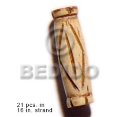 natural bone tube with groove 19mmx8mm 