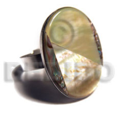 big accent haute hippie oval 28mmx25mm  adjustable metal ring 
