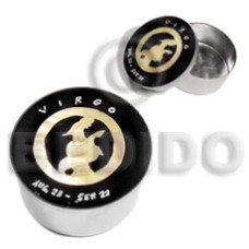 stainless metal round casing with inlaid