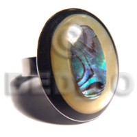 big accent haute hippie oval 28mmx25mm  adjustable metal ring 
