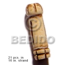 natural bone tube with groove 19mmx8mm 