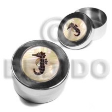 stainless metal round casing with inlaid