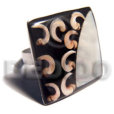 big accent haute hippie square 28mm  adjustable metal ring  la