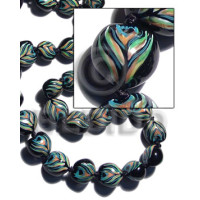 kukui seeds in animal print  peacock