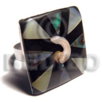 big accent haute hippie square 28mm  adjustable metal ring  la