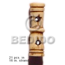 natural bone tube with groove 19mmx8mm 