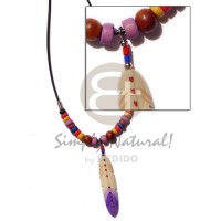 wax cord with coco pukalet yellowithblue brown lavender painted
