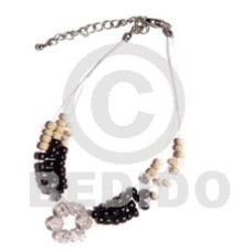 floating 2 3mm coco Pokalet.black with acrylic crystals