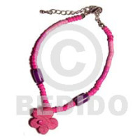 fuschia pink 2 3mm coco heishe buri seed
