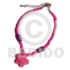 fuschia pink 2 3mm coco heishe buri seed