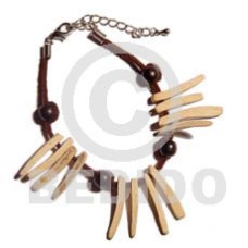 bleached coco indian stick and wood beads