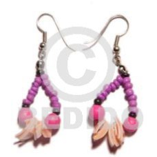 dangling 2 3mm pink coco pokalet with pink