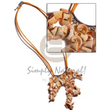 double orange wax cord with dangling red