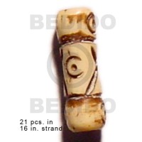 natural bone tube with groove 19mmx8mm 