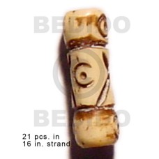 natural bone tube with groove 19mmx8mm 