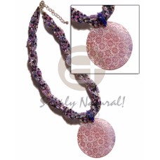 12 rows lavender mixed twisted glass beads
