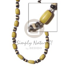 yellow buri tube with black bleach coco