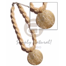 12 rows crème colored twisted glass beads