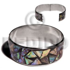 laminated inlaid crazy cut paua 1 inch
