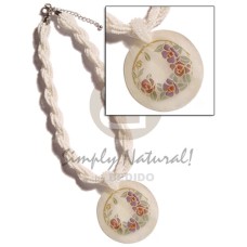 12 rows white twisted glass beads with