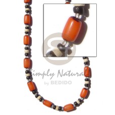 orange buri tube with black bleach coco