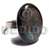 big accent haute hippie oval 20mmx25mm  adjustable metal ring 