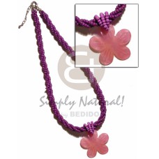 lavender 2 3mm twisted coco pokalet with pink