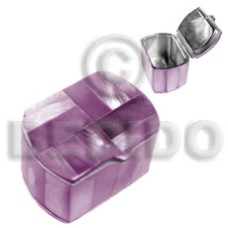 stainless metal casing with inlaid violet hammershell