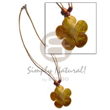 40mm brownlip flower in wax cord with