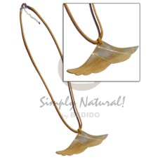 mother of pearl shell (MOP) fan in wax cord