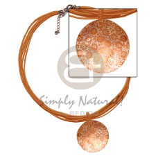 6 layer sunset orange wax cord with