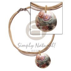 6 layer beige wax cord with matching