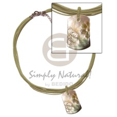 6 layer green wax cord with matching