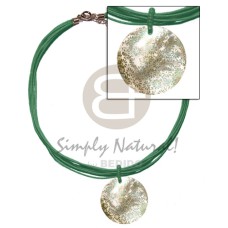 6 layer green wax cord with matching
