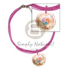 6 layer pink wax cord with matching