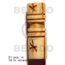 natural antique bone tubewith groove 19mmx8mm 