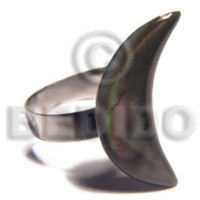 big accent haute hippie quarter moon 25mmx18mm  adjustable meta
