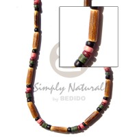 bamboo tube with coco Pokalet black blue maroon green black