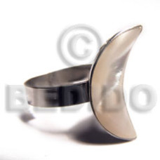 big accent haute hippie quarter moon 25mmx18mm  adjustable meta
