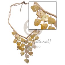 macrame dangling mother of pearl shell (MOP)  cleopatra