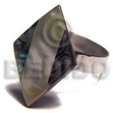 big accent haute hippie diamond 22mmx15mm  adjustable metal rin