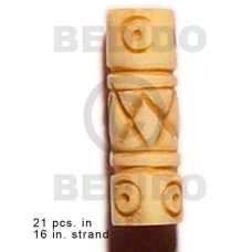 natural antique bone tubewith groove 19mmx8mm 