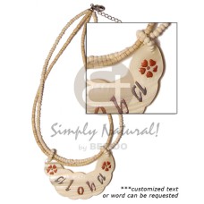 handpainted 75mmx35mm souvenir kabibe pendant on 2 3mm