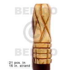 natural antique bone tube groove 19mmx8mm 