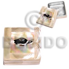 stainless square metal casing with inlaid troca